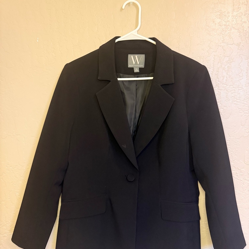 Worthington Black Single-Button Women's Blazer